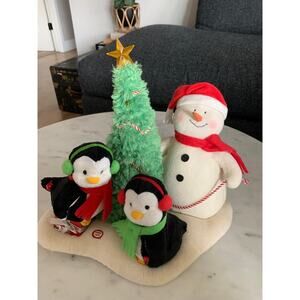 2006 Hallmark Singing & Light-up Jingle Pals Snowman and Penguins Plush